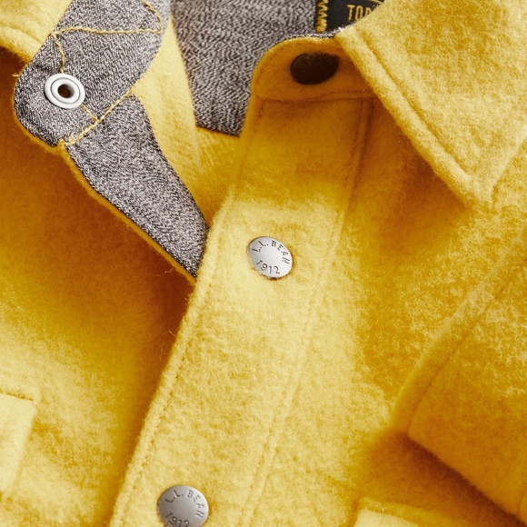 L.L.BEAN X TODD SNYDER WOOL SHIRT JACKET IN AMBER GOLD New w/ Tags! - Picture 4 of 4